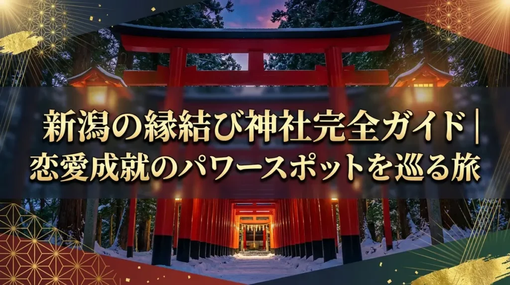 新潟の縁結び神社完全ガイド｜恋愛成就のパワースポットを巡る旅