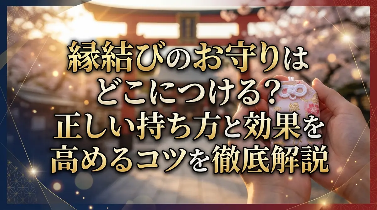 縁結びのお守りはどこにつける?正しい持ち方と効果を高めるコツを徹底解説