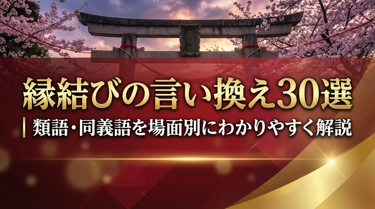 縁結びの言い換え30選|類語・同義語を場面別にわかりやすく解説